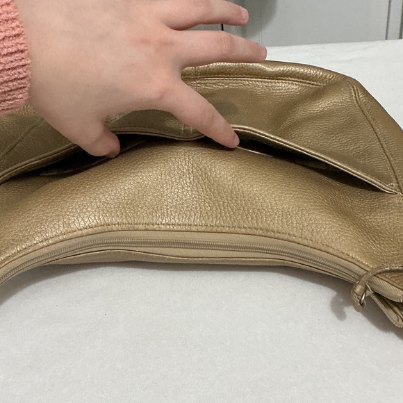 Brighton Gold Leather Hobo Bag - Picture 8 of 15